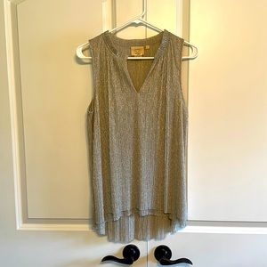 Anthropologie Sleeveless Metallic Tunic - Size Medium